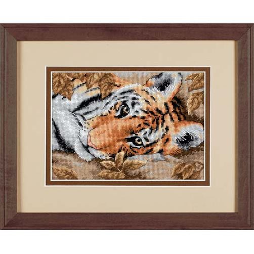 Gold Petites Beguiling Tiger Counted Cross Stitch Kit